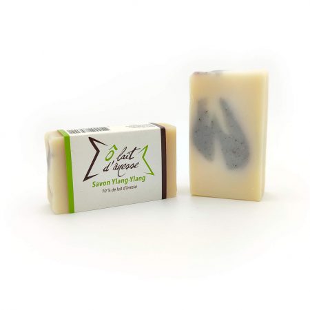 Savon bio Ylang-Ylang au lait d'ânesse, fabriqué artisanalement à l'asinerie des combes en Drôme (26)/Isère (38)